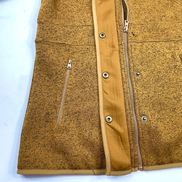 EDDIE BAUER Women's Zip Snap Closure Fleece Jacket Brown/Rust Color Size X-Small - Picture 4 of 9